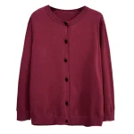 Plus Size Crewneck Knitted Cardigan for Women Early Spring