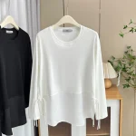 Women's Plus Size Jacquard T-Shirt with Chinese Button