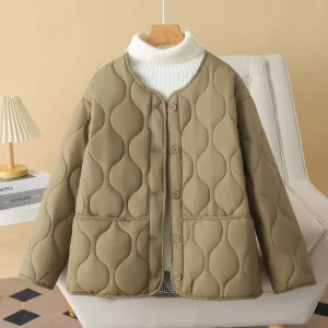 Plus Size Women’s Fashion Pocket Padded Winter Parka Coat