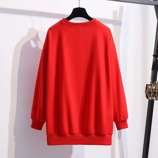 Plus Size Women's Spring Autumn Cartoon Print Sweatshirt - Image 5