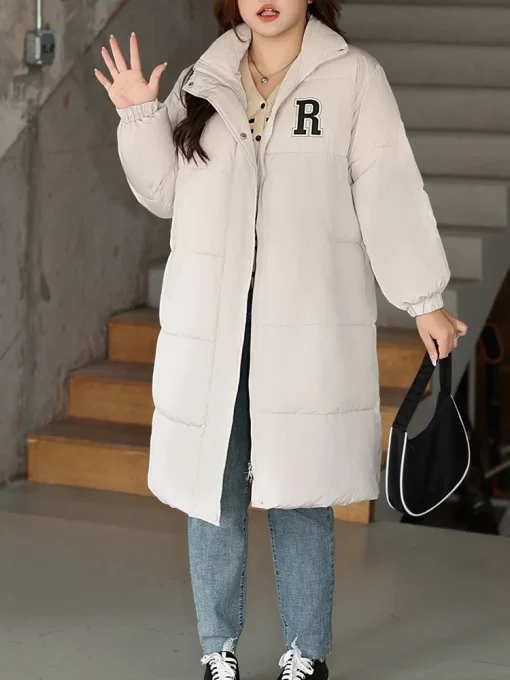 Over-the-Knee Parka for Women, Thick Cotton-Padded Winter Jacket - Image 3