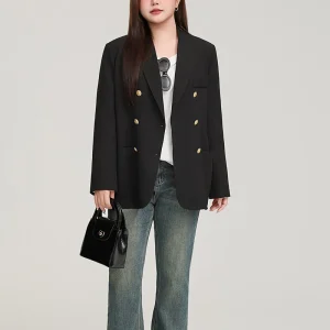 Plus Size Women’s Blazer French Commuter Business Suit Coat