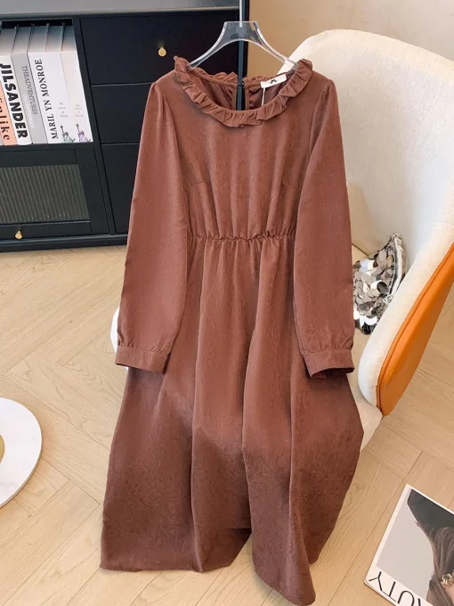 Plus Size Autumn Loose Small Fragrance Style Two-Piece Dress - Image 3