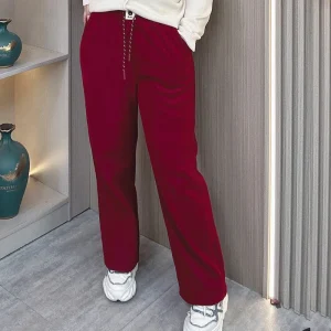 Plus Size Women’s Fleece-Lined Wide Leg Corduroy Pants