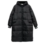 Plus Size Women's Winter X-Long Hooded Cotton-Padded Parka Coat