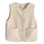 Plus Size Women's Reversible Sleeveless Warm Autumn Winter Vest