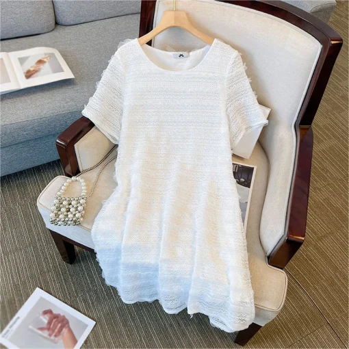 Plus Size Loose Lace Dress for Summer Women - Image 4