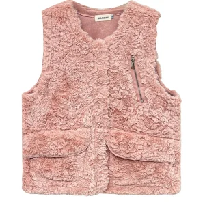 Plus Size Women's Plush Faux Fur Winter Jacket with Zipper Pockets