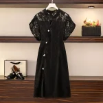 Plus Size Women's Loose Retro Chinese Style Cheongsam Dress
