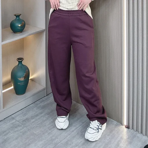 Plus Size Women’s High Waist Straight Leg Casual Pants