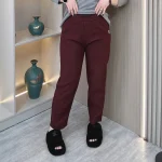 Plus Size Women's Fleece-lined High-Waisted Smiling Face Harem Pants