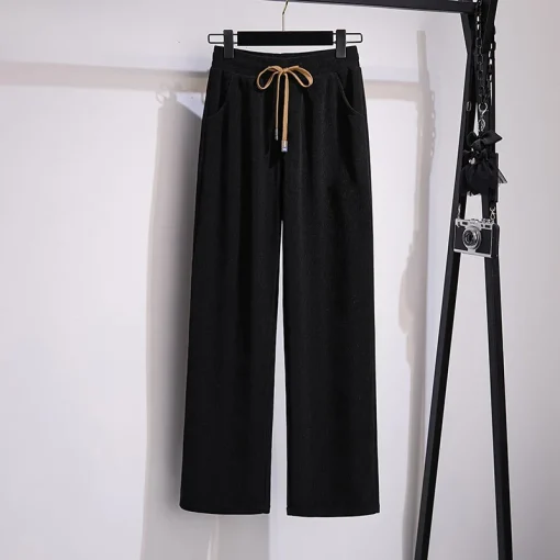 Plus Size Loose Straight Leg Casual Pants for Women - Image 5