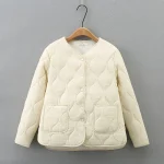 Fashion Plus Size Women’s Loose Round Neck Padded Jacket