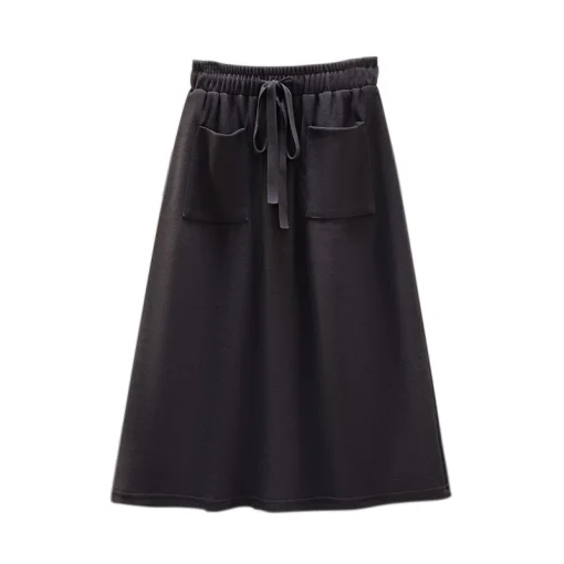 Plus Size Elastic Waist Loose A-Line Skirt for Women - Image 6