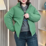 Plus Size Women's Reversible Hooded Padded Parka Coat