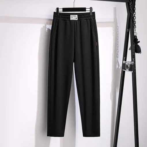 Plus Size Spring Autumn Loose Casual High Stretch Pants