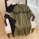 Plus Size Women's Loose Polo Neck Summer Dress