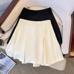 Plus Size Loose A-Line Pleated Elastic Waist Skirt