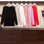 Plus Size Round Neck Loose Long Sleeve T-Shirt Women