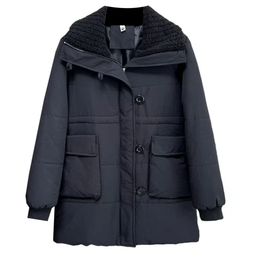 Plus Size Women’s Down Cotton Parka, Warm Winter Coat - Image 6