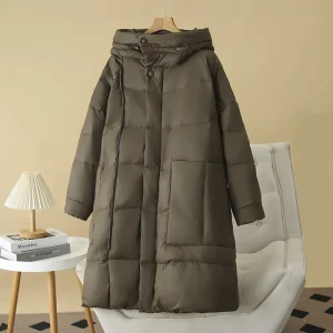 Plus Size Women Winter Down Coat Thickened Hooded Warm Jacket