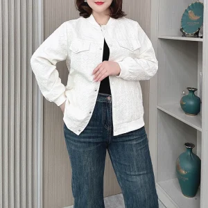 Plus Size Autumn Long Sleeve Baseball Style Casual Jacket
