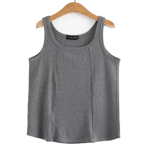 Plus Size Solid Color Sleeveless Tank Top for Women