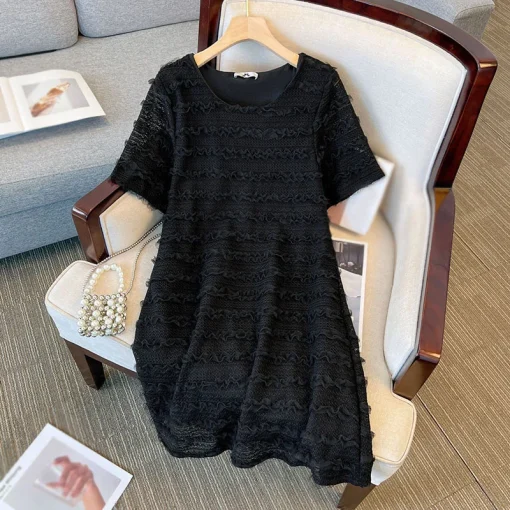 Plus Size Loose Lace Dress for Summer Women - Image 3