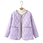 Plus Size Women’s Contrast Color Cotton-Padded Parka, Winter Coat