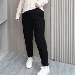 lus Size Elastic Waist Harem Pants for Women Autumn