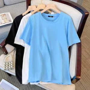 Plus Size Loose Short-Sleeved T-Shirt Summer Top Women