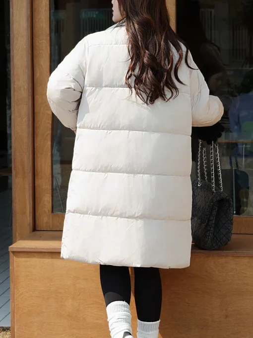 Over-the-Knee Parka for Women, Thick Cotton-Padded Winter Jacket - Image 5