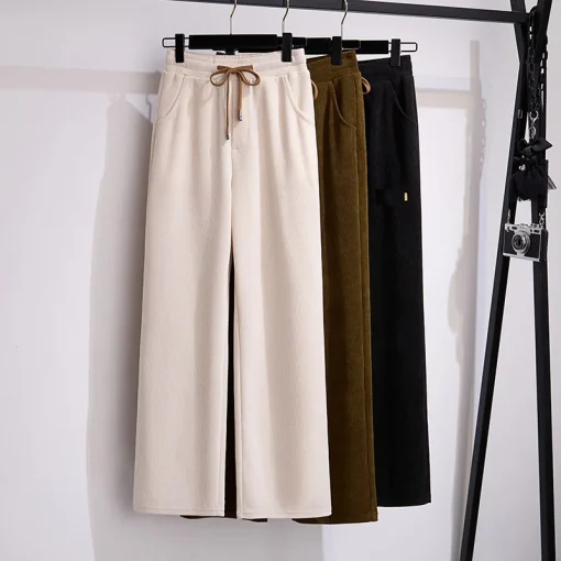 Plus Size Loose Straight Leg Casual Pants for Women