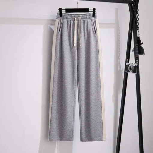 Plus Size Loose Wide Leg Straight Casual Trousers - Image 4