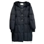Plus Size Women's Long Hooded Down Jacket Winter Coat