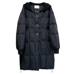 Plus Size Women's Long Hooded Down Jacket Winter Coat