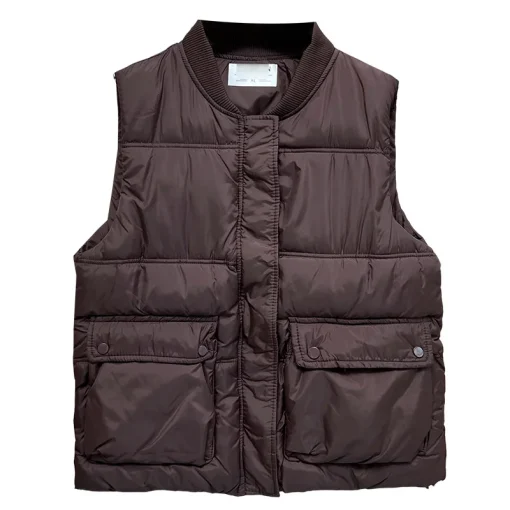 Plus Size Women’s Winter Parka, Sleeveless Cotton-Padded Jacket - Image 6