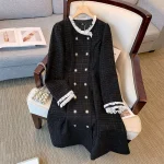 Plus Size Women's Loose Long Sleeve Small Fragrance Dress