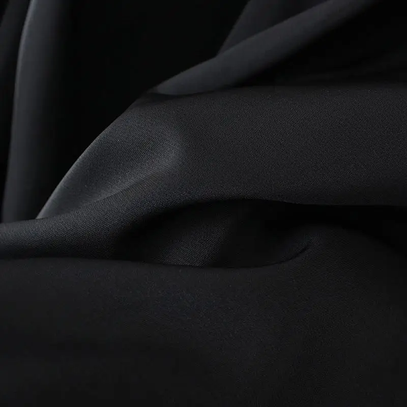 Plus Size Women’s Loose Satin Blouse with Peter Pan Collar - Image 5