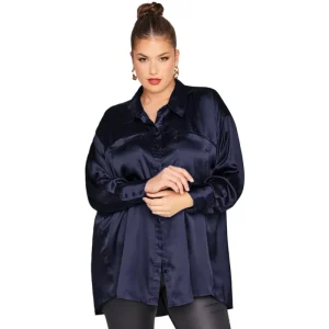 Loose High-End Relaxed Plus Size Long Sleeve Shirt