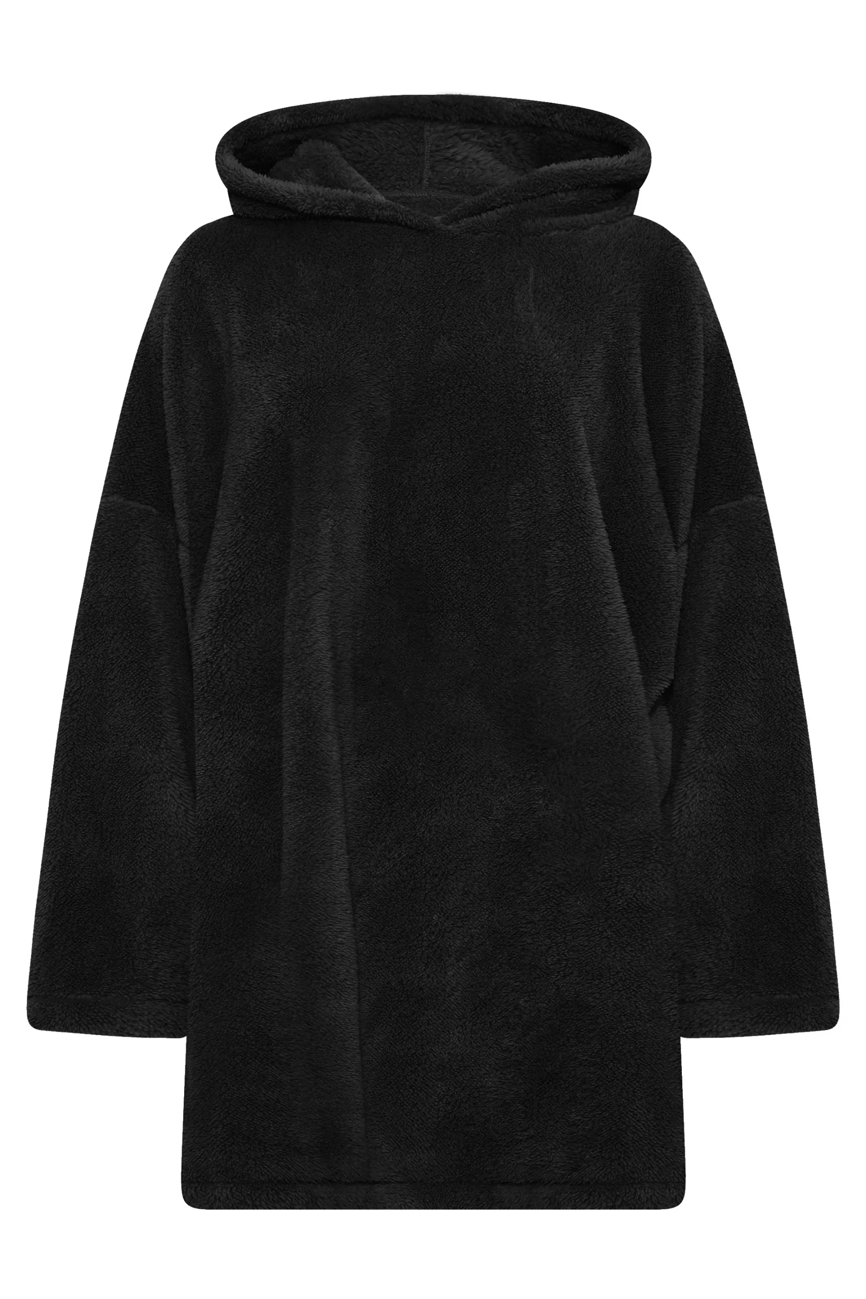 Oversized Sherpa Hoodie Blanket Pullover for Plus Size Women - Image 4
