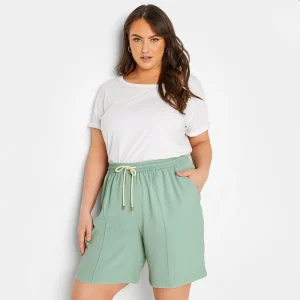 Plus Size Elastic Drawstring Waist Loose Casual Summer Shorts