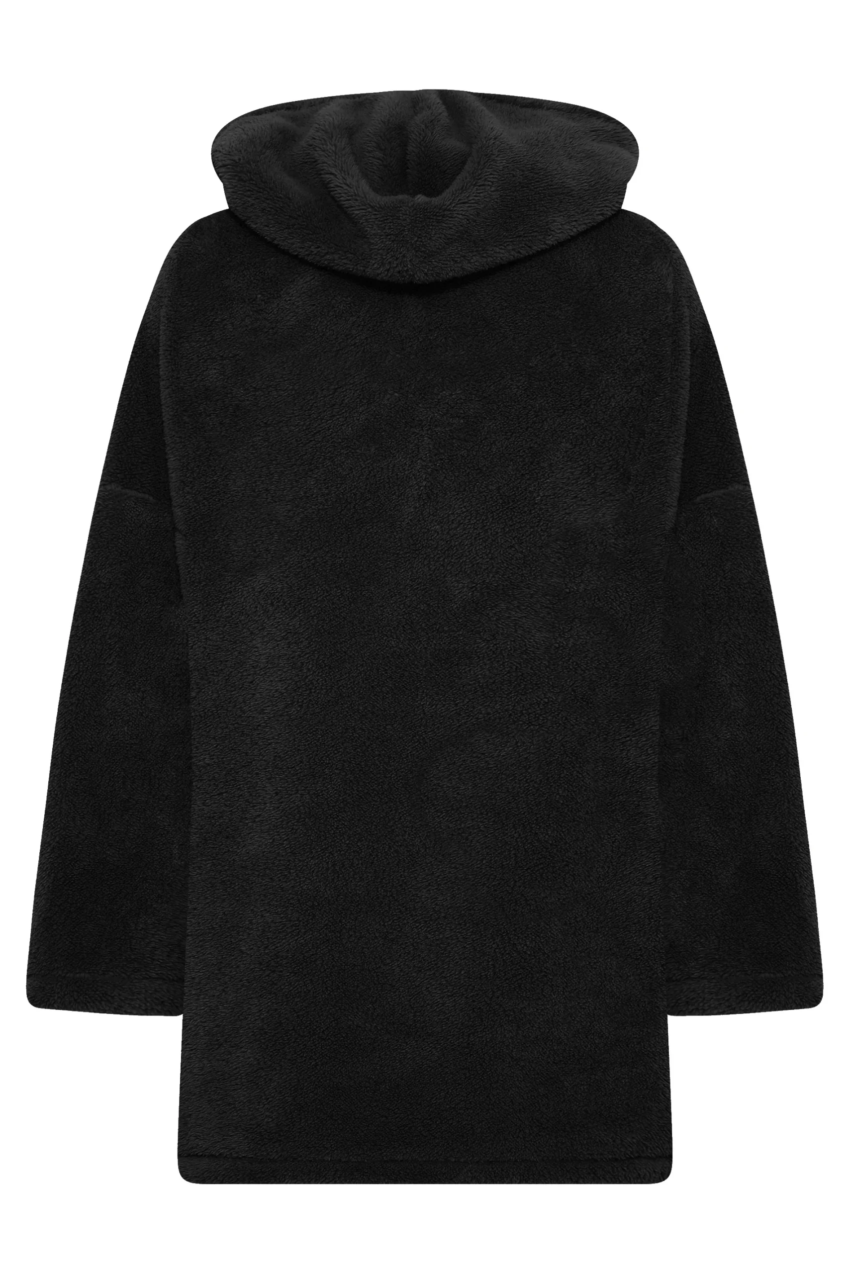 Oversized Sherpa Hoodie Blanket Pullover for Plus Size Women - Image 5