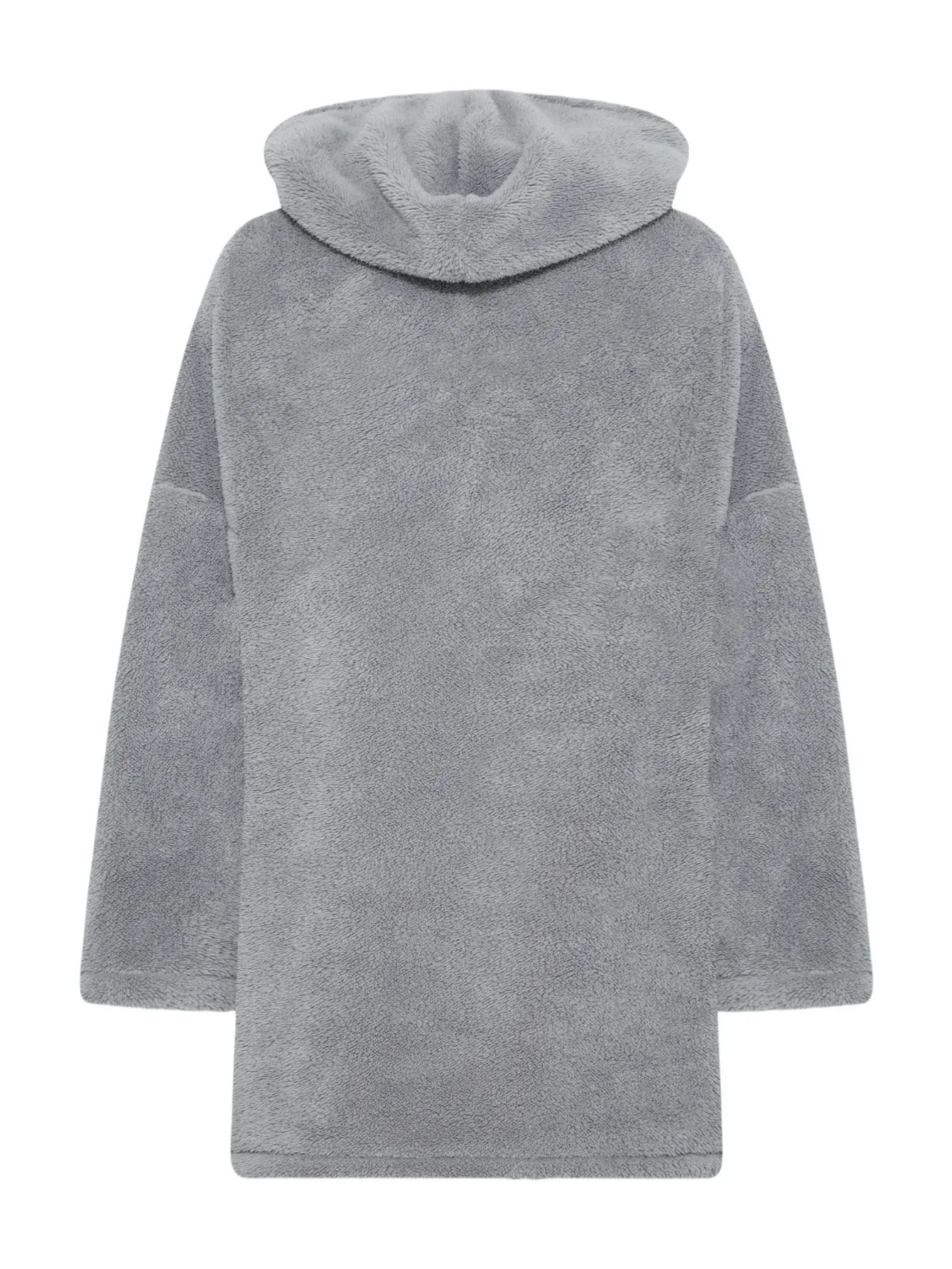 Plus Size Long Sleeve Fleece Hoodie Dress for Women - Image 5