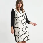 Plus Size Floral Print Elegant Midi Dress for Women