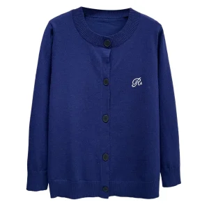 Plus Size Embroidered Cardigan Sweater for Early Spring
