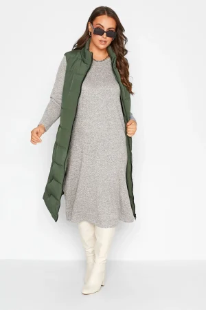 Plus Size Elegant Autumn Winter Fleece Midi Jumper Dress