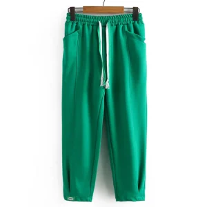 Plus Size Women’s High Waist Harem Pants with Drawstring