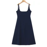 Plus Size Women’s High Waist A-Line Overalls Dress