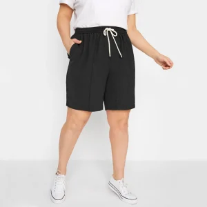 Plus Size Elastic Drawstring Waist Casual Sports Shorts